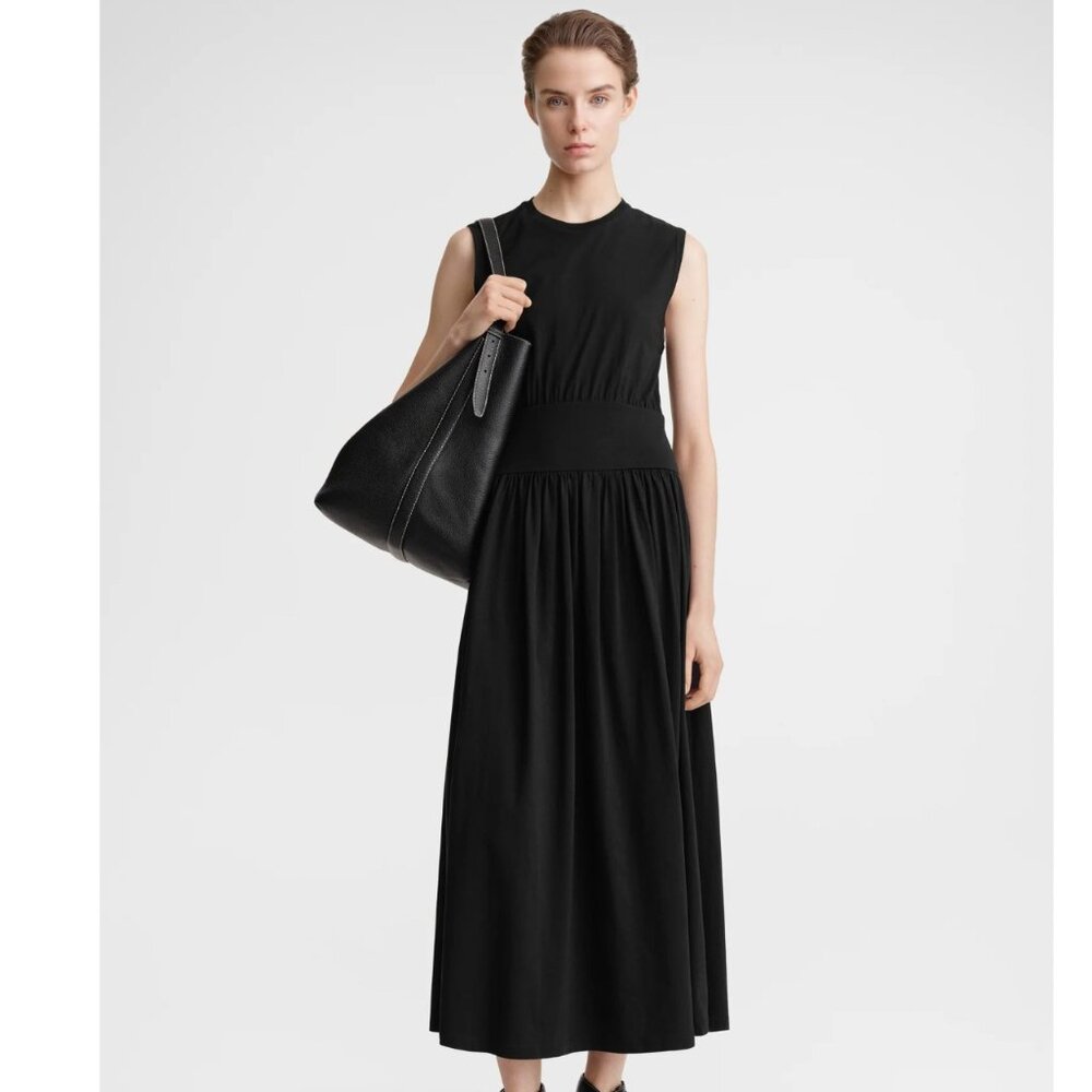 Toteme Sleeveless Cotton Tee Dress, Size small